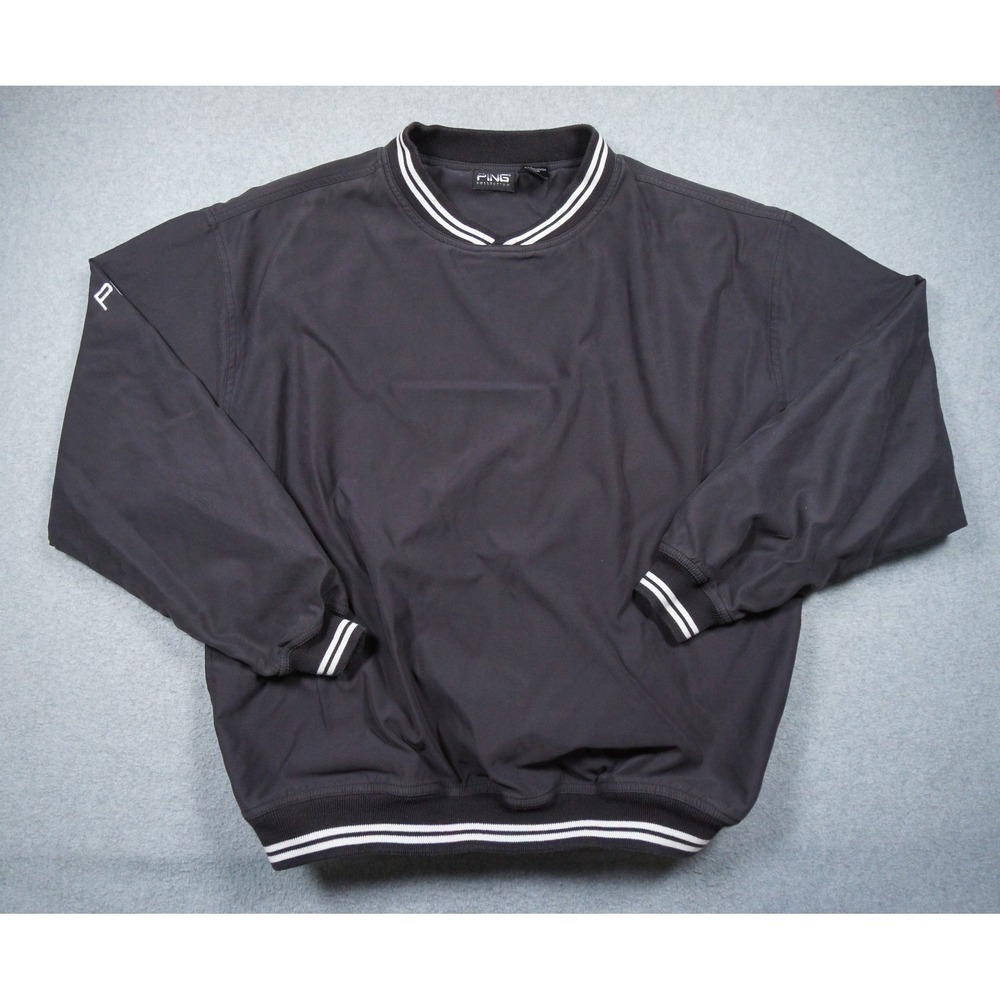 Ping Collection Jacket Mens Medium Black Windbreaker Golf Pullover Outdoors